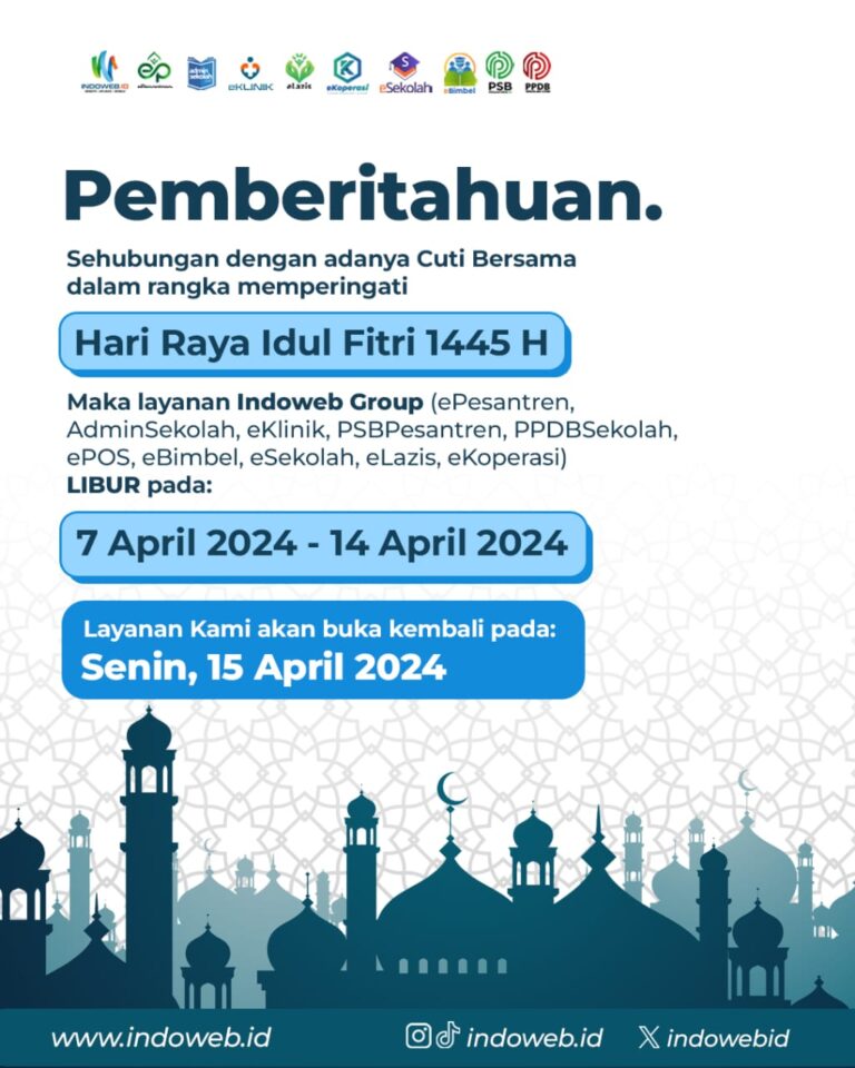 Pemberitahuan Jadwal Libur Hari Raya Idul Fitri Indoweb