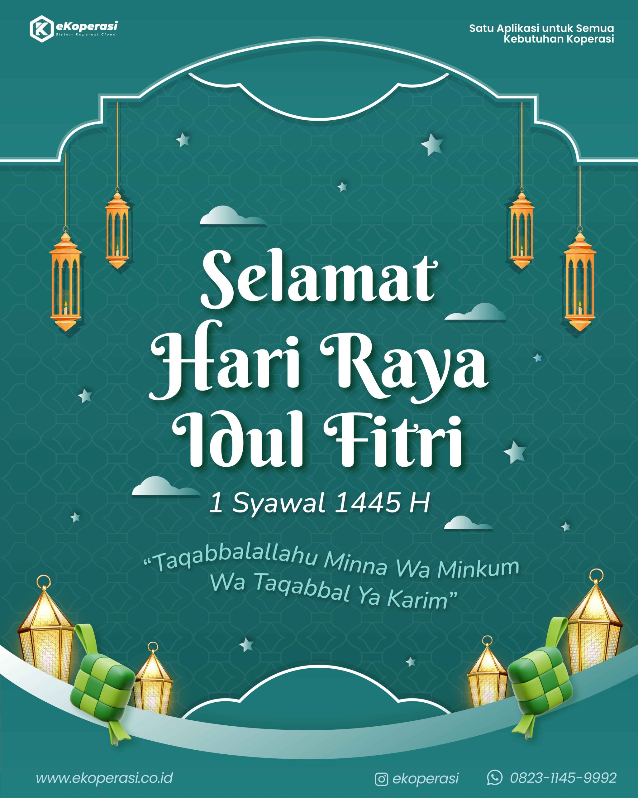 Tim eKoperasi mengucapkan Selamat Hari Raya Idul Fitri 1445 H