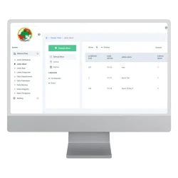tampilan fitur master data pada dashboard eKoperasi
